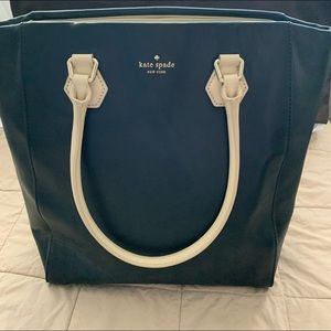 Kate Spade Black leather tote w/bag
